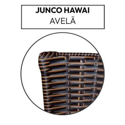 2 Cadeiras Para Mesa Preta Hawai Avelã Cor:marrom