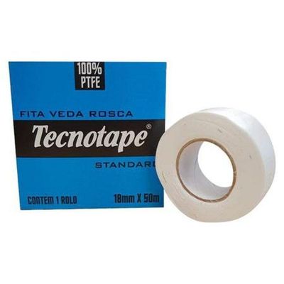 Fita Veda Rosca 18mm X 50m ( 10 Peças) Tecnotape