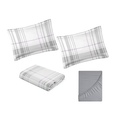 Jogo de Cama King Size 180 Fios Nova América - Augusto (7848)