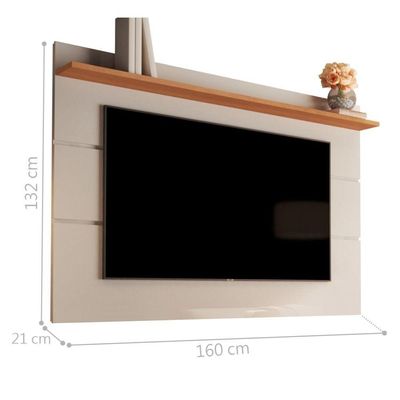 Painel Para Tv Dubhe 1.6 Off White Nature