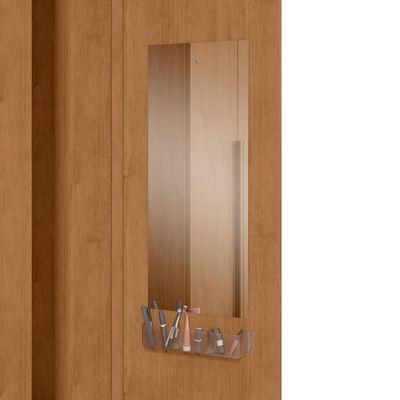 Guarda Roupa Easy Space 6 Portas C/ Espelho Amendoa Clean