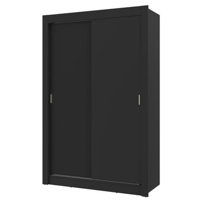 Guarda-roupa Solteiro 2 Portas De Correr Preto Milano Madesa