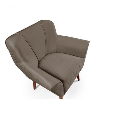 Cadeira Poltrona Yasmin Veludo Decorativa Império Estofados Chocolate