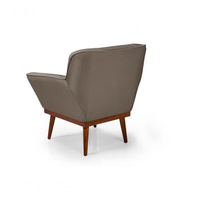 Cadeira Poltrona Yasmin Veludo Decorativa Império Estofados Chocolate