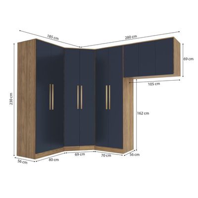 Quarto Modular Kappesberg Adapt Profundo 4 Peças