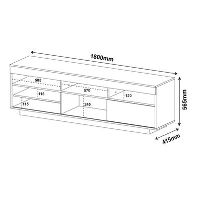 Rack Para Tv Até 60 Polegadas Treviso Preto Artely Preto
