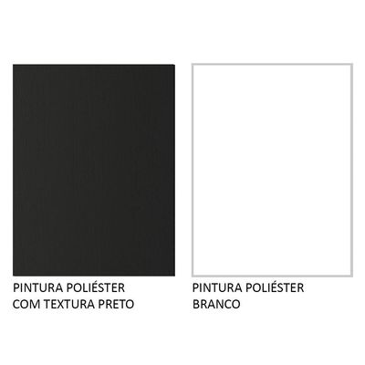 Guarda-roupa Solteiro 2 Portas Correr Espelho Preto/branco