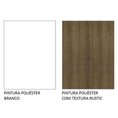 Guarda-roupa Casal 3 Portas Correr Espelho Branco/rustic