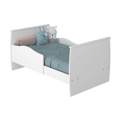 Berço Infantil Conforto 2 em 1 Nature/Branco - Permóbili Baby