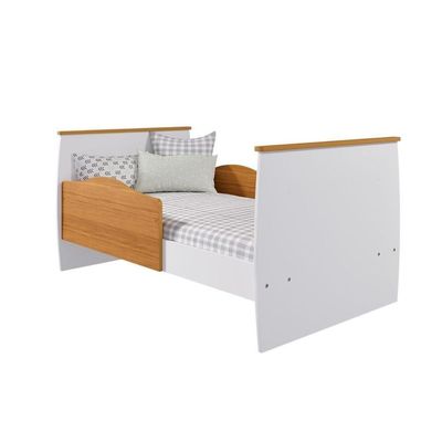 Berço Infantil Conforto 2 em 1 Nature/Branco - Permóbili Baby