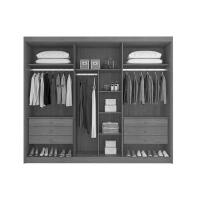 Guarda Roupa 6 Portas E 6 Gavetas Versalhes Cinamomo-off White - Conquista