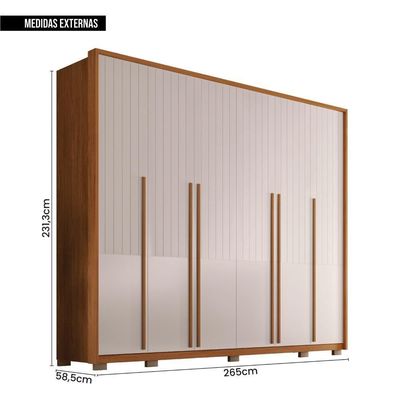 Guarda Roupa Casal 6 Portas 6 Gavetas Espartacus Marrom