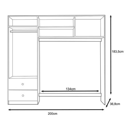 Guarda Roupa Conjugado Ternura Quarto Infantil Com 4 Portas