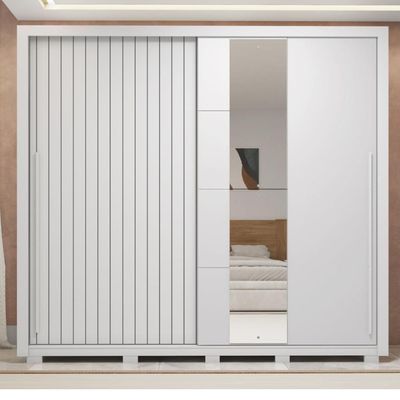 Guarda Roupa Casal 2 Portas 4 Gavetas Romanus Branco Caemmun