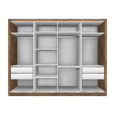 Guarda Roupa Casal 4 Portas 4 Gavetas Milano Minastex