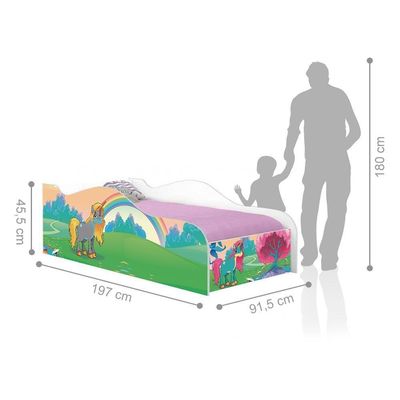 Cama Like Paraiso Unicórnio Solteiro Com Colchão