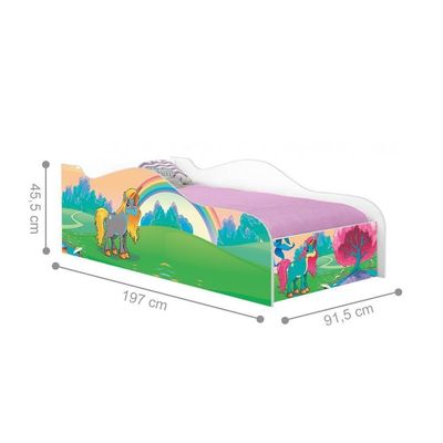 Cama Like Paraiso Unicórnio Solteiro Com Colchão