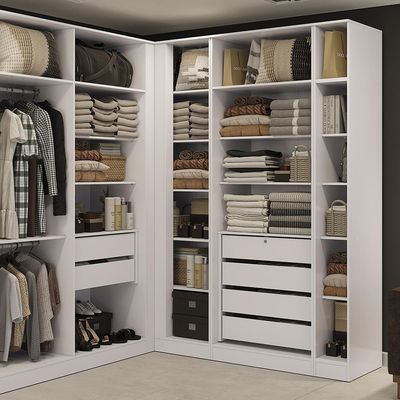 Guarda-roupa Sem Portas Closet Kappesberg Adapt Branco 80cm