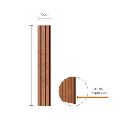 Painel Ripado Eva Laminado Autocolante 10cm Urban Bronze Metro