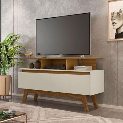 Rack Para Tv De Até 50" Cinamomo/off White Rubi Bechara