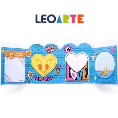 Bloco Adesivo Looney Tunes 4 Blocos Com 15 Folhas - Leoarte