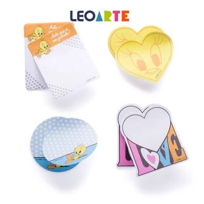 Bloco Adesivo Looney Tunes 4 Blocos Com 15 Folhas - Leoarte