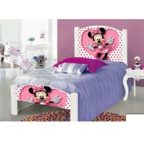 17420364885541 Cama Solteiro Infantil Minie Adesivada Com Colchão Branco