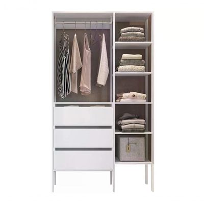 Closet 03 Gavetas Db001 Branco Pp Milani Store Branco