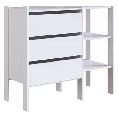 Closet 03 Gavetas Db001 Branco Pp Milani Store Branco