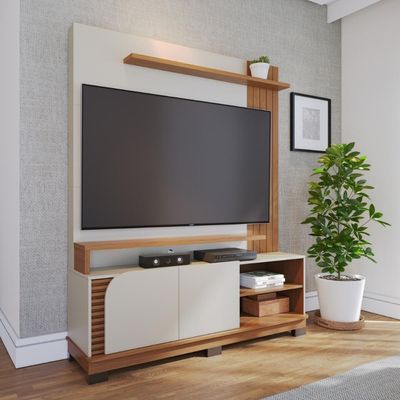 Home Para Tvs 65 Com 2 Portas Lia Off White Matte Freijó