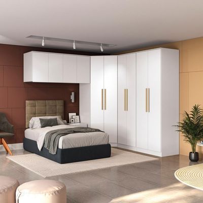 Quarto Modular Kappesberg Adapt Branco 6 Peças 260cm X 256cm