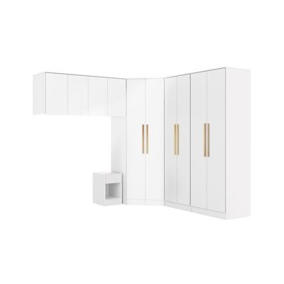 Quarto Modular Kappesberg Adapt Branco 6 Peças 260cm X 256cm