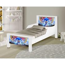 17420298647209 Mini Cama Infantil Adesivada Sonic Branco
