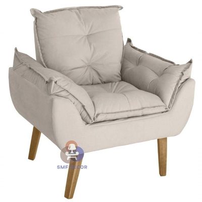 Poltrona Opala Suede Bege