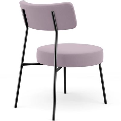 Kit 02 Poltronas Decorativas Para Sala De Estar Base Fixa Londres L02 Suede Rosê - Lyam