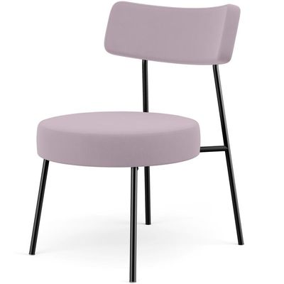 Kit 02 Poltronas Decorativas Para Sala De Estar Base Fixa Londres L02 Suede Rosê - Lyam