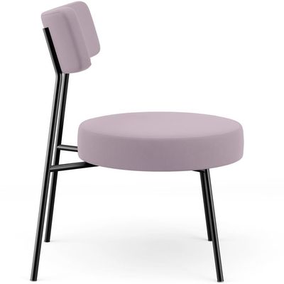 Kit 02 Poltronas Decorativas Para Sala De Estar Base Fixa Londres L02 Suede Rosê - Lyam