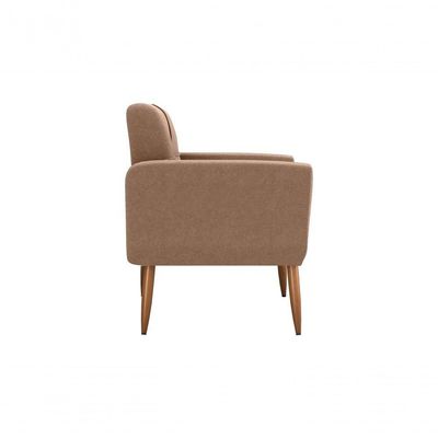 Kit Poltrona Decorativa Sala + Puff Havana Matrix Marrom