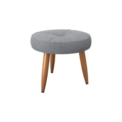 Kit Poltrona Decorativa Sala + Puff Havana Matrix Cinza