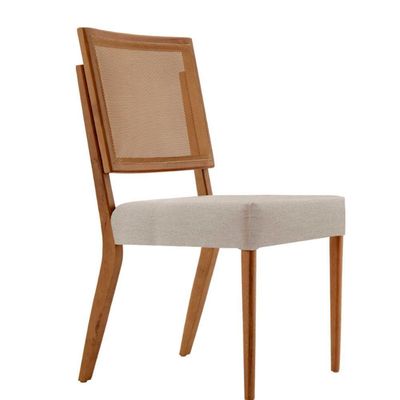 Conjunto Com 2 Cadeiras Aila Moderna Mobília Linho Off White-cinam.imbuia