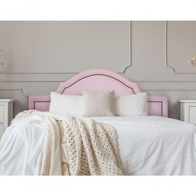 Cabeceira Queen Luxo 160X60 Rosa Tachas Fumê