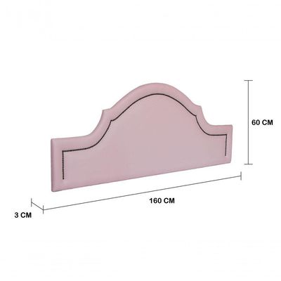 Cabeceira Queen Luxo 160X60 Rosa Tachas Fumê