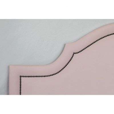 Cabeceira Queen Luxo 160X60 Rosa Tachas Fumê