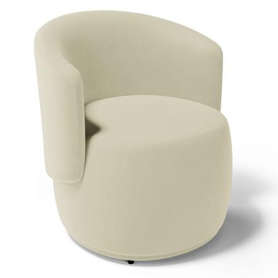 Kit Poltrona E Namoradeira Aisha Orgânica Suede Bege Claro - Desk Design
