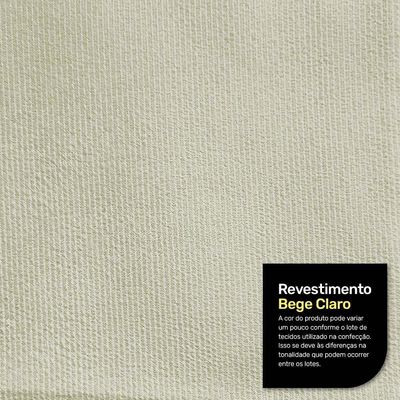 Kit Poltrona E Namoradeira Aisha Orgânica Suede Bege Claro - Desk Design