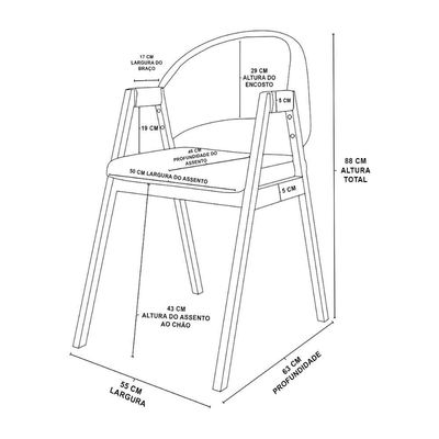 Kit 4 Cadeiras Para Mesa De Jantar Moderna Courino Balaqui Marrom Claro