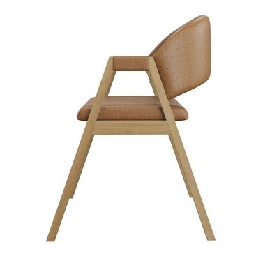 Kit 4 Cadeiras Para Mesa De Jantar Moderna Courino Balaqui Marrom Claro