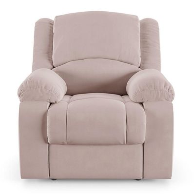 Poltrona Do Papai Reclinável Sala De Cinema Barcelona Elétrica Touch Usb Veludo Rosê