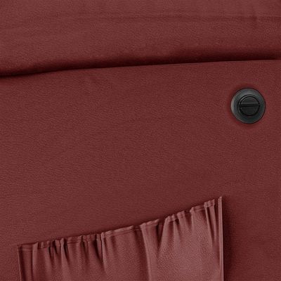 Poltrona Do Papai Reclinável Sala De Cinema Barcelona Elétrica Pu Vermelho