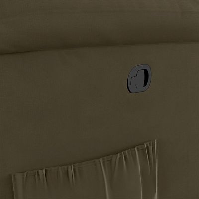 Poltrona Do Papai Reclinável Sala De Cinema Barcelona Glider Manual Giratória Usb Veludo Capuccino